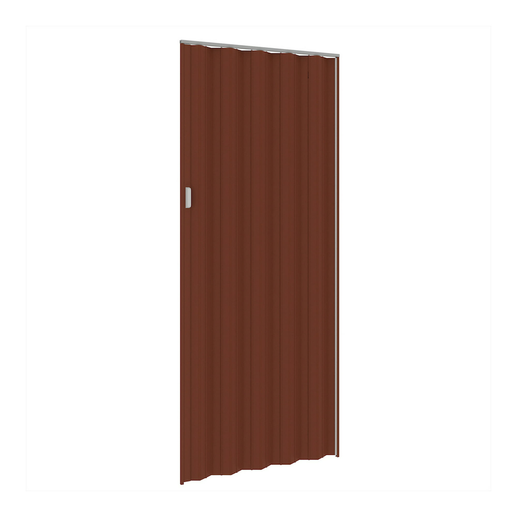Puerta de acordeón de 2' x 80 con acabado de madera roja