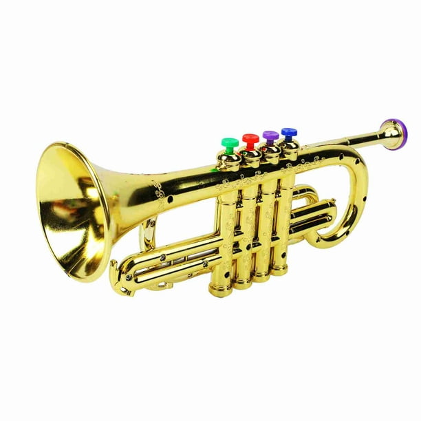 Trompeta de juguete con 4 Teclas de colores para niños, Juguete