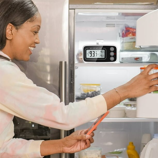 Toystoory Refrigerador Termómetro Congelador Medidor de temperatura Sensor  Pantalla digital LCD Dispositivos de nevera de alta precisión Hogar