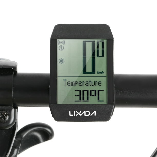 Velocímetro para bicicleta, velocímetro para bicicleta de monta?a,  odómetro, velocímetro inalámbrico para bicicleta de monta?a en inglés, luz  blanca