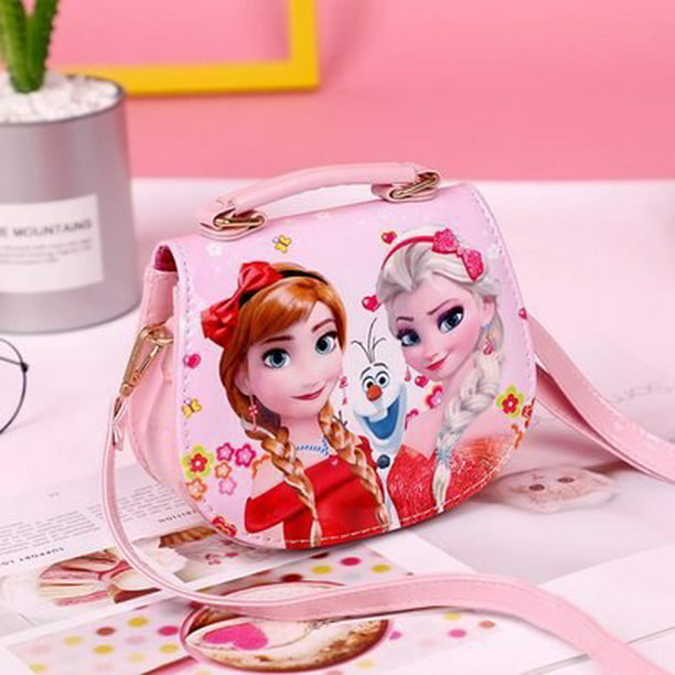 Disney Frozen 2 Elsa Anna princesa juguetes para niños bolso de hombro niñas  bolsos de mano multifuncional PU bolso de cuero regalo de cumpleaños  zhangyuxiang unisex