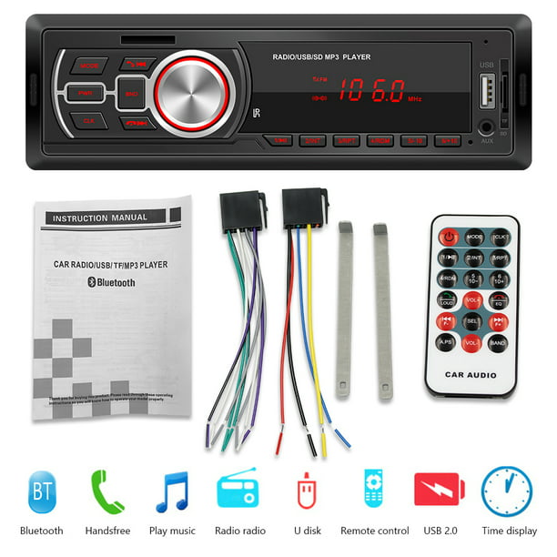 Auto Radio NewOne AR375BT 120 Watts - Bluetooth Tuner PLL FM Stéréo USB  Lecteur Carte AUX 4 x 30 W - Cdiscount Auto