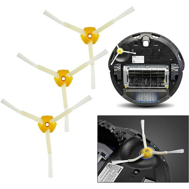 ECOMAID Piezas de repuesto compatibles con iRobot Roomba 675 671 677 645  655 Kit de accesorios de piezas de aspiradora robot, 2 juegos de cepillos