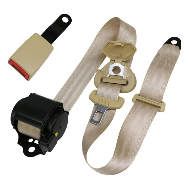Cinturón de seguridad de coche de , cinturones retráctiles áticos para  carrito Beige kusrkot Cinturones de seguridad para automóviles