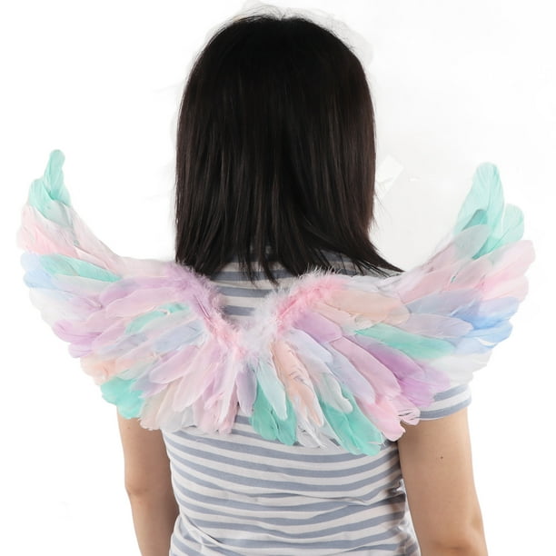 Disfraz de alas de plumas, juego de 3 piezas, conjunto de alas de ángel de  plumas, disfraz de alas de plumas para niña, diseño de última generación