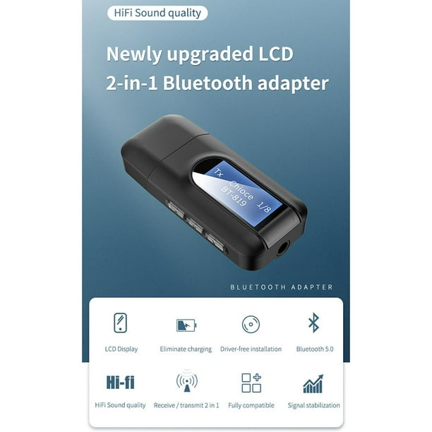 Adaptador Bluetooth 5.1- Jack para Auriculares, Consolas, Radio y TV