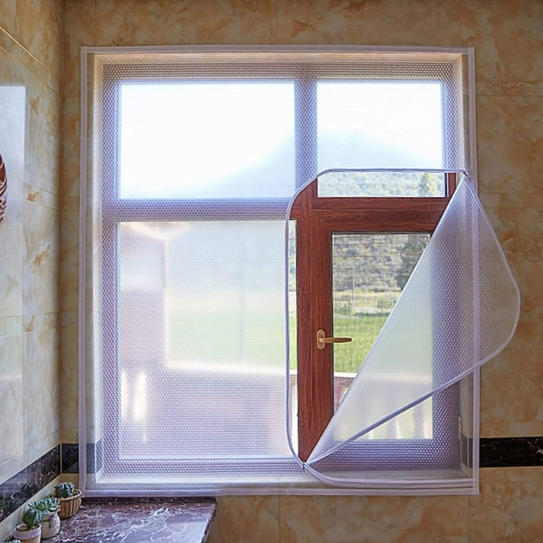 Lona magnética con aislamiento de ventana resistente al viento, película  insonorizada para interiores de invierno, lona transparente de ahorro de