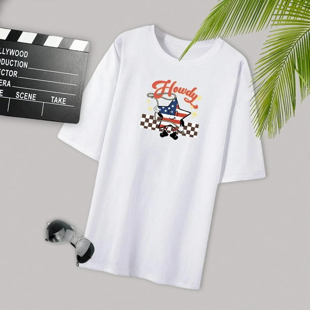 Camiseta de manga corta para mujer, camisetas básicas para viajes,  deportes, caminatas XL Yuyangstore Camiseta para mujer