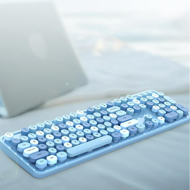 Conjunto de teclado y mouse inalámbricos Plug & Play silencioso Azul  Sunnimix Ratón Teclado Inalámbrico