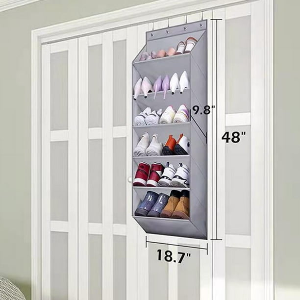 Zapatero colgante, 24 bolsillos estante de almacenamiento colgante, sobre  la puerta Organizador para zapatos, armario colgante de pared, bolsillos de  malla grande para sala de estar de dormitorio ro