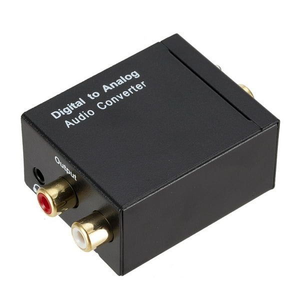 Convertidor Adaptador de Audio Digital Óptico Coaxial Toslink para Analógico  RCA L/R