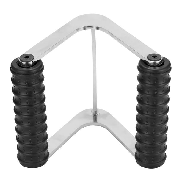 Accesorios de cables de gimnasio para levantamiento de pesas, mango de goma  de presión individual en D, barra en forma de V y barra recta giratoria