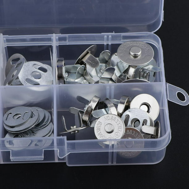30 juegos de broches magnéticos con accesorios de costura (dedal de hilo de  aguja) – Monederos magnéticos cierres de botones para coser manualidades