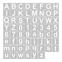 36 plantillas de letras y números de 3.0 in, reutilizables y lavables,  plantillas de alfabeto, Irfora Plantillas