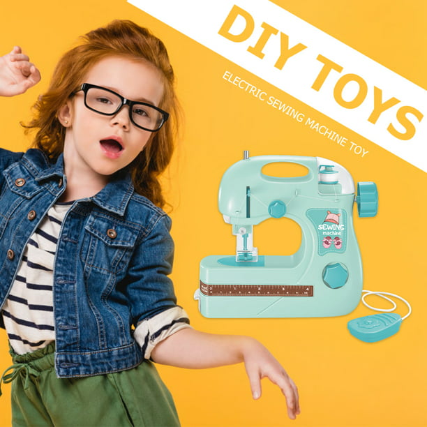 Máquina de coser Vtg, juguete, para niños, con batería, con acción