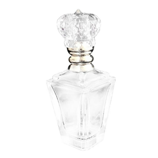  1 botella de cristal de 50 ml vacía con atomizador de  pulverizador, con tapa dorada para perfume de colonia. : Belleza y Cuidado  Personal