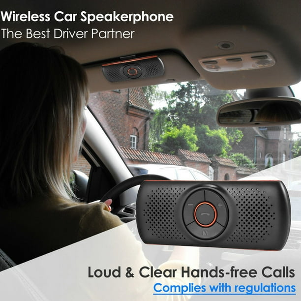 Altavoz Bluetooth para coche con manos libres, reproductor de MP3