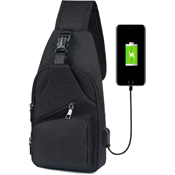 Mochila Bolso Pecho Cruzado Para Hombre Mujer Usb