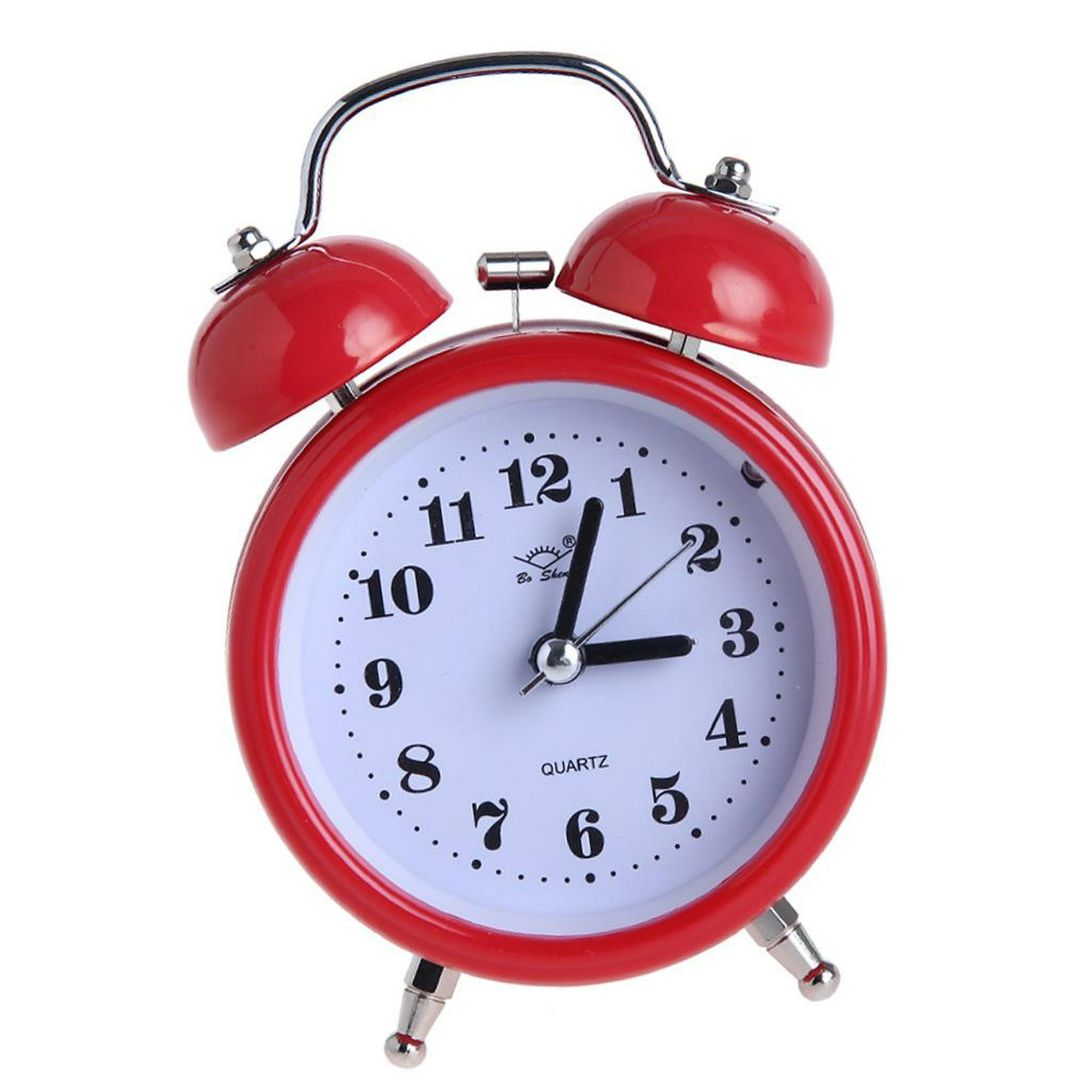 CYMNER Reloj despertador vintage, sin tictac, silencioso reloj de noche con  dos campanas con alarma fuerte para personas que duermen pesadas, pequeño