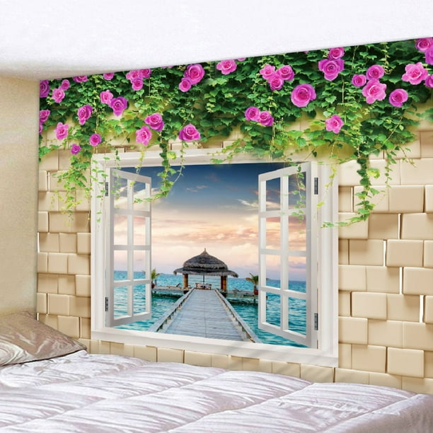 Tapiz de Colgante de pared, poliéster Impresión 3D para sala de Dormitorio Decora Macarena Tapiz colgante de pared | en línea