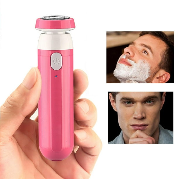 Afeitadora eléctrica, mini afeitadora eléctrica, mini afeitadora eléctrica  portátil para hombres mujeres, afeitado impermeable húmedo y seco,  afeitadora recargable usb