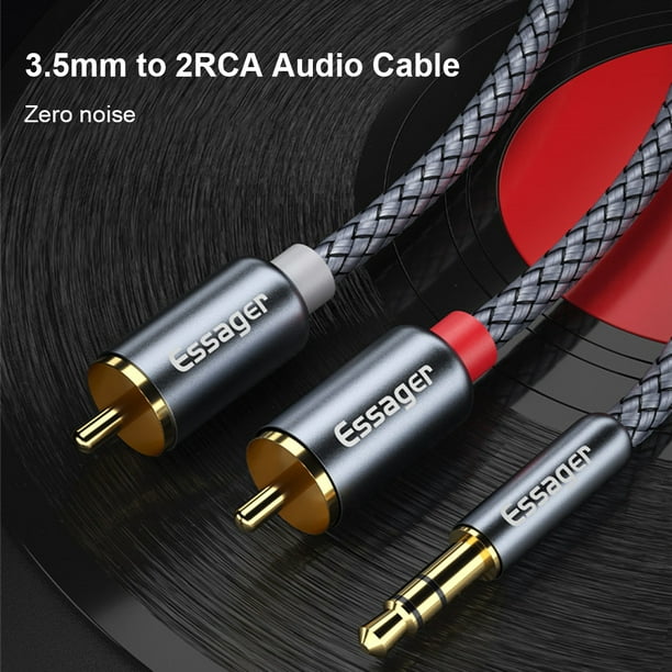 GENERICO Cable Jack 3.5mm Macho a 2 RCA Audio Hembra