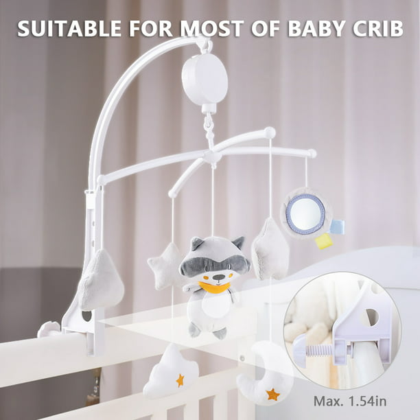 Móvil musical para bebé con caja de música de cuna, juguete giratorio de  pingüino para cuna, regalo para decoración de cama de bebé para niños y  niñas