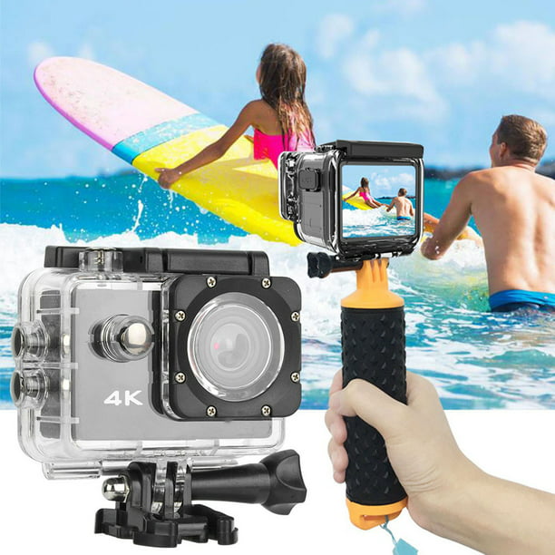  SNAPSHOT Cámara de acción 4K - Cámara 4K impermeable de 12 MP, Pequeña cámara de acción 4K para esquí, buceo y deportes extremos