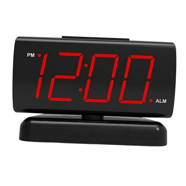 Comprar Reloj despertador digital para dormitorio, reloj de escritorio,  función de repetición, atenuador de brillo de volumen ajustable