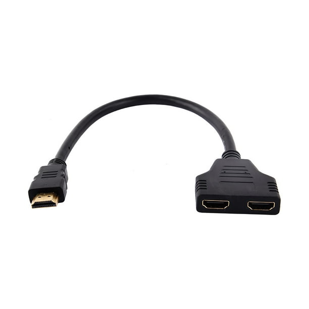 Cable adaptador HDMI macho 1080P a doble HDMI hembra de 1 a 2 vías