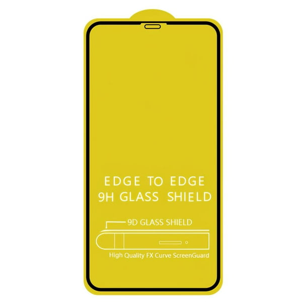 Protector de Pantalla de Cristal Templado 9D para iPhone 12 Pro Max - Borde  Negro