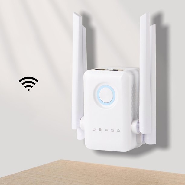 Extensor de alcance WiFi, repetidor WiFi de 1200 Mbps, amplificador de  señal inalámbrico de 2.4 y 5 GHz, extensor WiFi de banda dual con 2 puertos