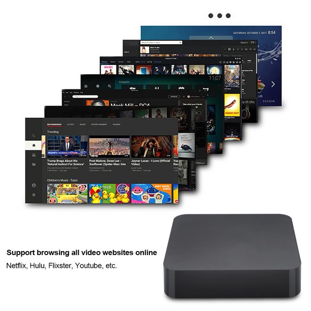 Smart TV Box WIFI TV Box Set‑Top Box HDMI Media Player para MXQ‑PRO‑H3‑1+8G  110‑240V (enchufe de EE. UU.)