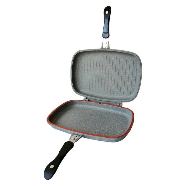  sartenes para cocinar sartén doble 47 × 36 × 8 sartén flip doble  cara antiadherente barbacoa herramienta de cocina anti quemaduras mango :  Hogar y Cocina