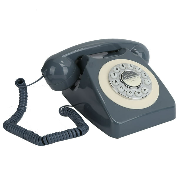Teléfono retro, teléfono vintage, teléfono fijo con cable, teléfono clásico  para oficina en casa, hotel