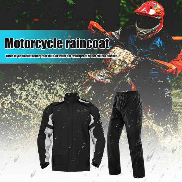 Chubasquero impermeable para motocicleta, traje de lluvia para moto,  chaqueta, pantalones reflectantes, equipo de equitación para Motocross,  conjunto