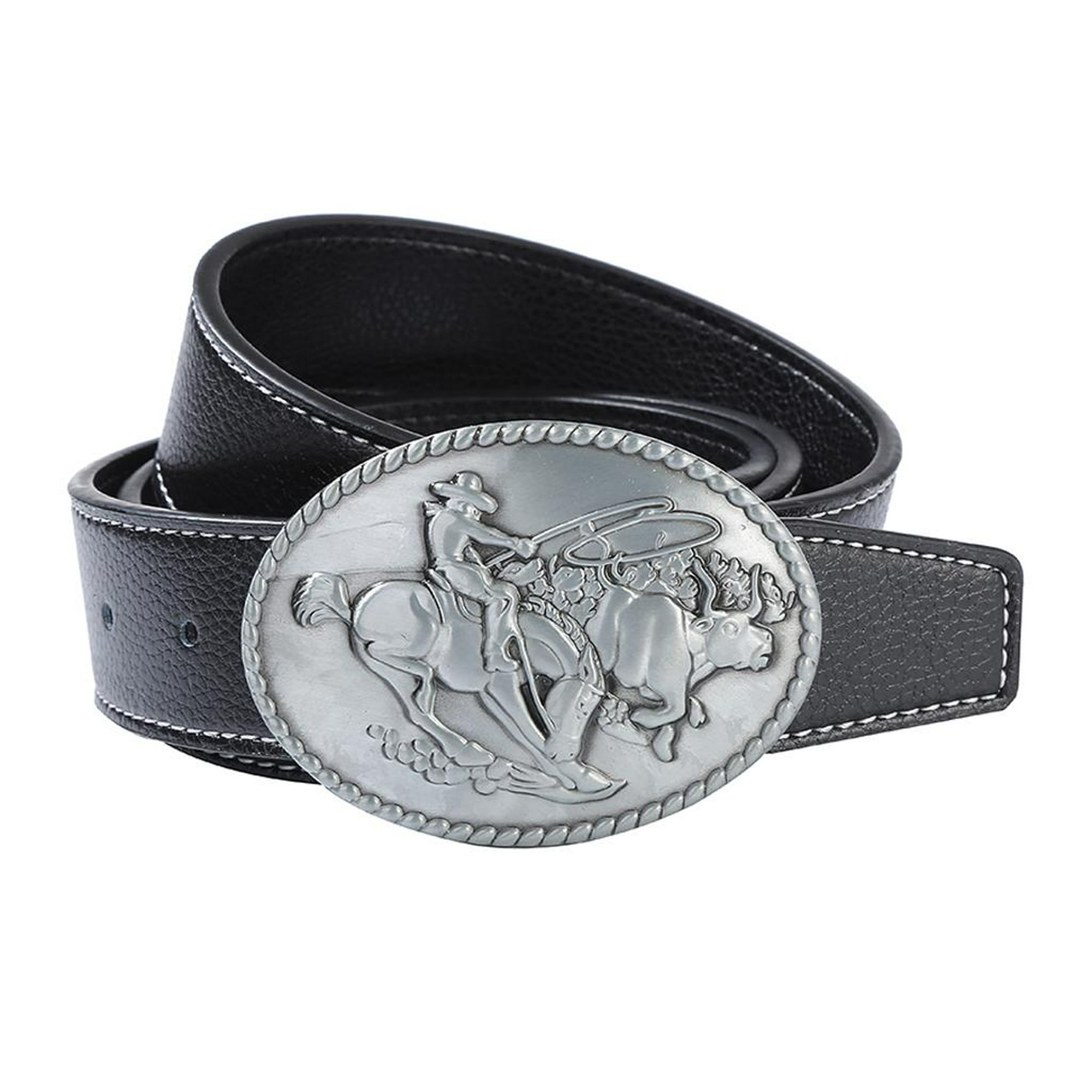 Diseñador Automático Hebillas Cinturones para hombre Trinquete negro  Cintura de cuero genuino para hombres Vestido Jeans Western Cowboy Boy Papá  Regalo