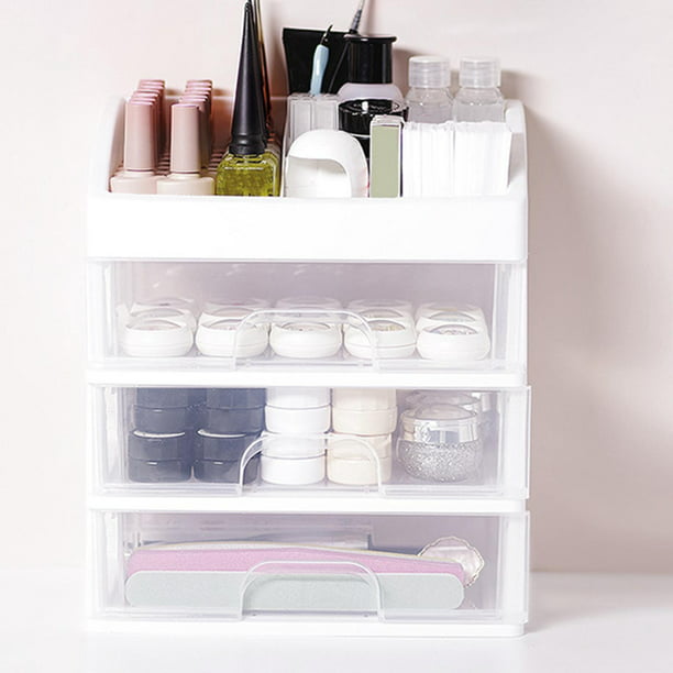 BESPORTBLE Caja de cosméticos transparente Caja de almacenamiento de  maquillaje Caja organizadora de maquillaje de cosméticos Caja organizadora  de