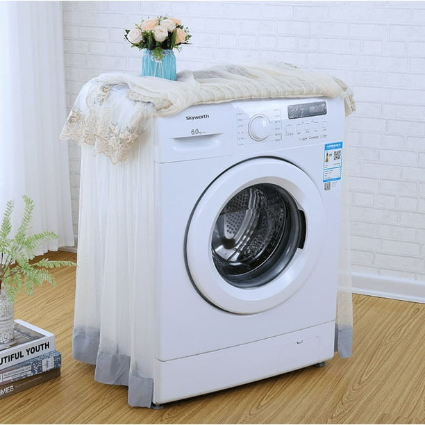 Funda protectora para lavadora/secadora, 60 x 60 x 85 cm, a prueba de  polvo, adecuada para la mayoría de lavadoras de carga frontal y secadoras  de exterior (gris) ER
