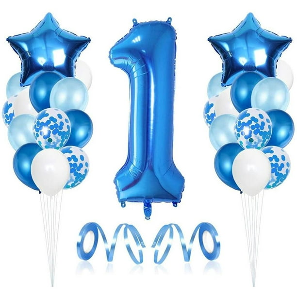 Inteprter Juego de globos de cumpleaños Globo de aluminio 1-8 años Juego de  globos Decoración de fiesta Kits de decoración para fiestas No. 4 Inteprter  HA040083-04