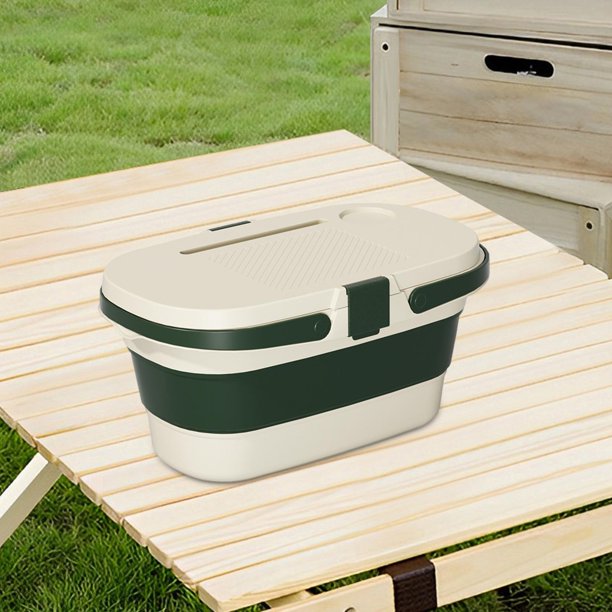 Cesta de picnic plegable, cesta de almacenamiento portátil, caja de  almacenamiento de cesta de camping con Blanco verde Cola Cesta de picnic  plegable