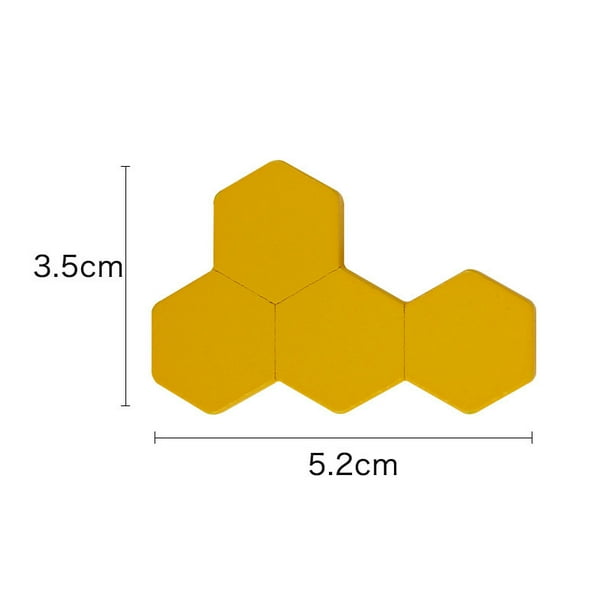  Rompecabezas hexagonal de madera para niños y adultos, bloques  de rompecabezas de cerebro, juegos de rompecabezas de forma de juguete,  bloque de patrón de tangram, geometría, lógica, IQ, STEM Montessori, regalo