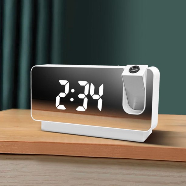 Reloj despertador con proyector, reloj de mesa Digital silencioso para  dormitorio, de noche, cafeter Gloria Despertador con proyector