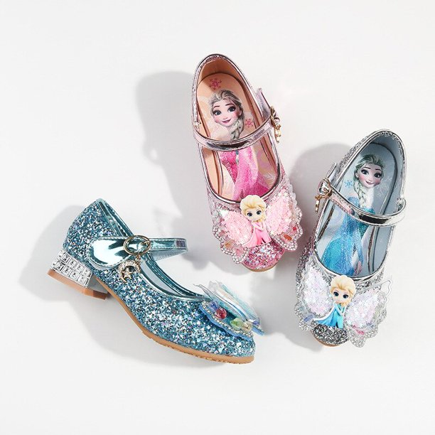Disney Frozen Princess Shoes Little Girls Elsa Crystal Shoes