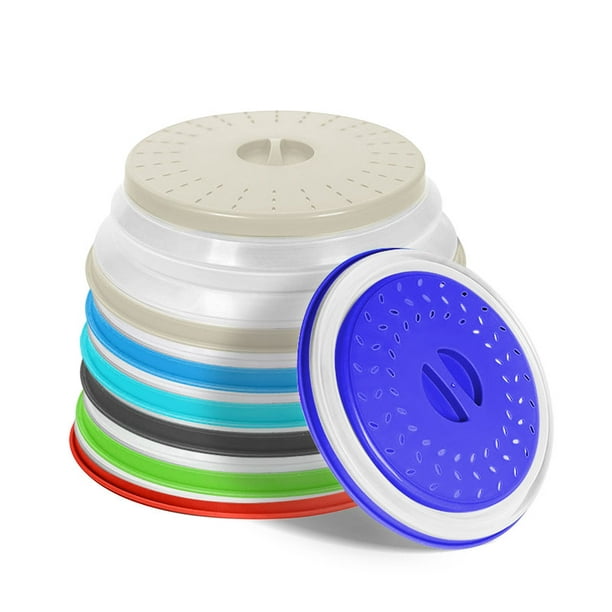 Tapa de microondas plegable libre de BPA para alimentos, tapa de  salpicaduras de microondas, colador de alimentos, tapa de microondas  plegable segura para lavavajillas