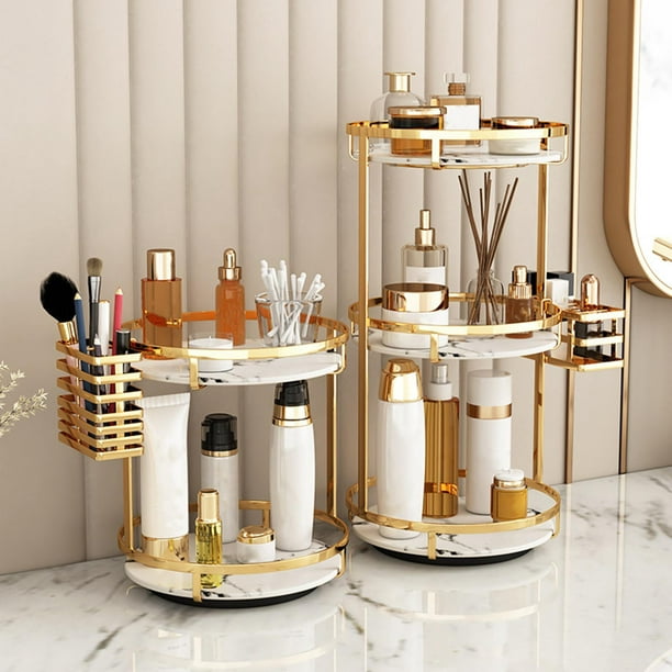 Organizador de Maquillaje Giratorio 360°,Almacenaje Maquillaje Se Puede  Utilizar para perfumes y cosméticos, Mesa de baño, Dormitorio Caja de  Almacenamiento giratoria (Blanco) : : Hogar y cocina