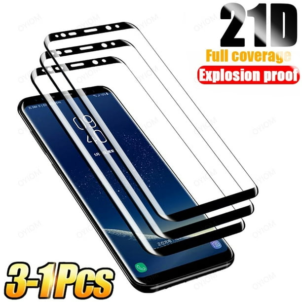 Funda de teléfono para Samsung Galaxy S21 FE Gaxaly S 21 FE 5G con  protector de pantalla de vidrio templado y soporte delgado, accesorios  móviles