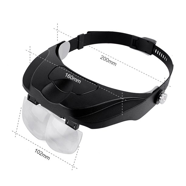 Gafa Lupa Diadema Visera Con Luz Led 5 Lentes