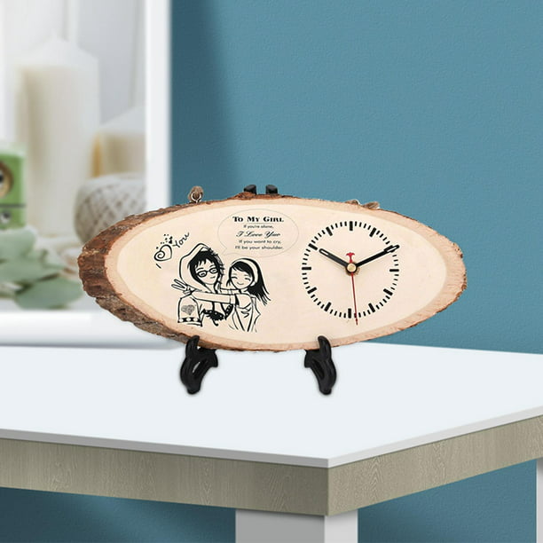 Reloj de mesa decorativo para escritorio, estante de escritorio, reloj de  cocina, decoración de estante de resina, decoración de árbol, relojes de