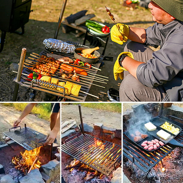 Comprar Parrilla de barbacoa de Picnic de acero inoxidable herramienta de  parrilla de barbacoa estante de barbacoa para acampar al aire libre Simple  y fácil